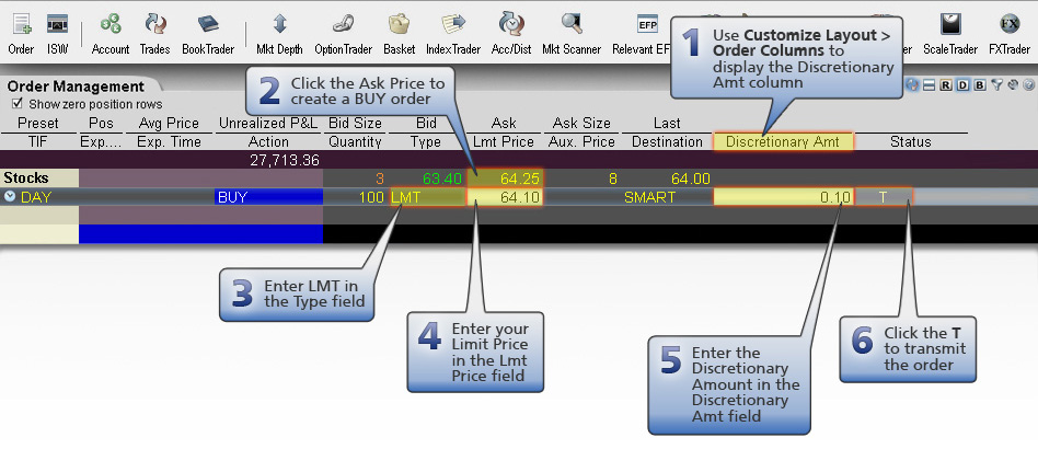 Discretionary Buy Order