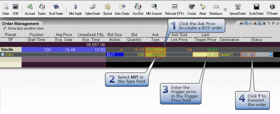 Market if Touched Buy Order