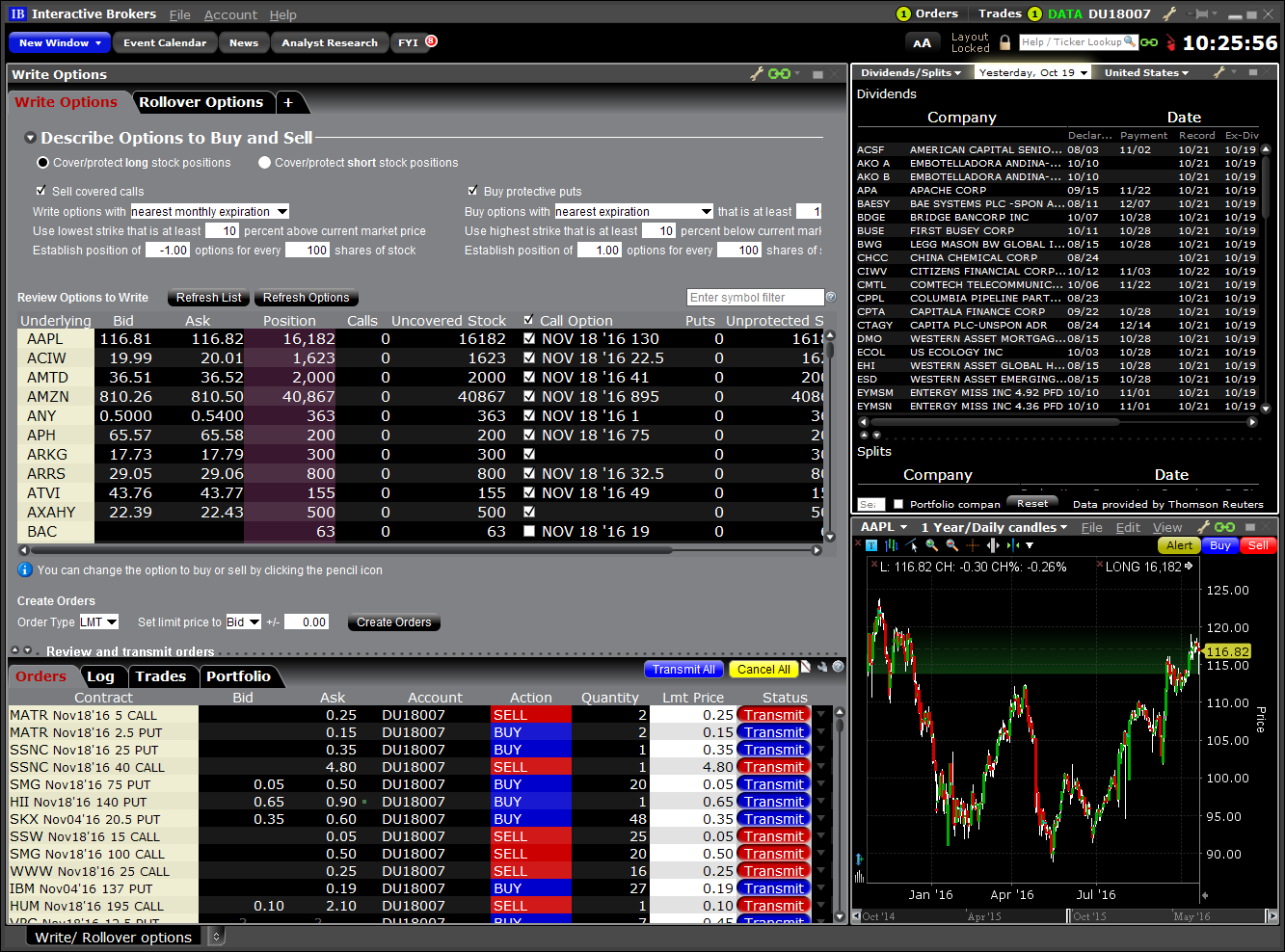 Write/Rollover Options